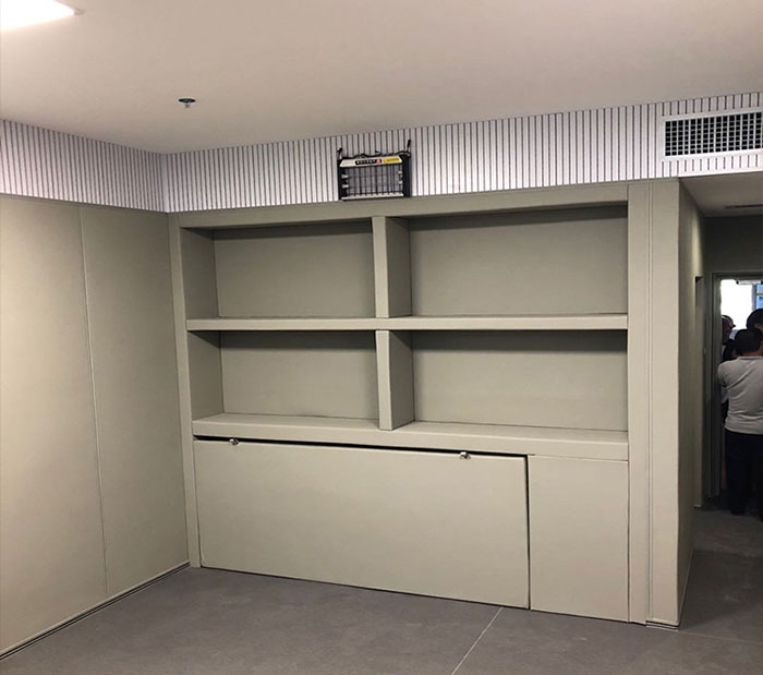 山西運城談話室墻面軟包現(xiàn)場安裝記錄